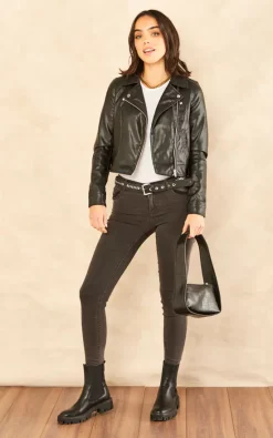 VM Faux Leather Jacket In Black -DRESSES SHOP 2022 12 15 jen Mollie VM