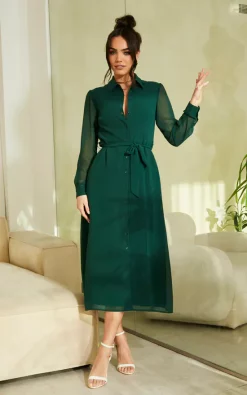 Bella And Blue Long Sleeve Shirt Dress In Khaki -DRESSES SHOP 2023 01 20 CLOUD9 Tom Mollie Bella Blue32883