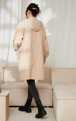 Vila Hooded Longline Parka Coat In Beige -DRESSES SHOP 2023 01 20 CLOUD9 Tom Mollie VILA33895