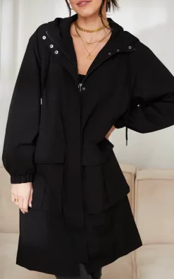 Vila Hooded Longline Parka Coat In Black 6 Vila Hooded Longline Parka Coat In Black -DRESSES SHOP 2023 01 20 CLOUD9 Tom Mollie VILA33947
