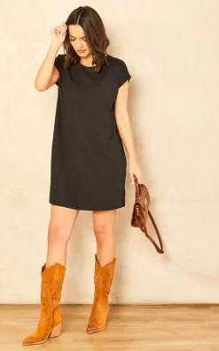 Noisy May Short Sleeve T Shirt Dress In Black