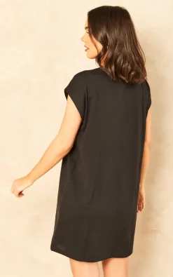 Noisy May Short Sleeve T Shirt Dress In Black -DRESSES SHOP 2023 01 27 Jen Mollie NoisyMay36257