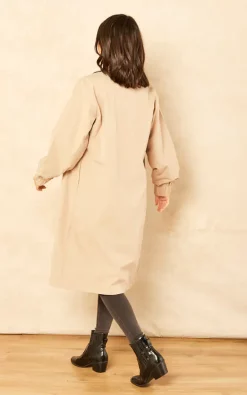 Noisy May Longline Trench Coat In Beige -DRESSES SHOP 2023 01 27 Jen Mollie NoisyMay36694
