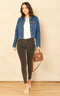 VM Denim Jacket In Medium Blue -DRESSES SHOP 2023 01 27 Jen Mollie VM36492