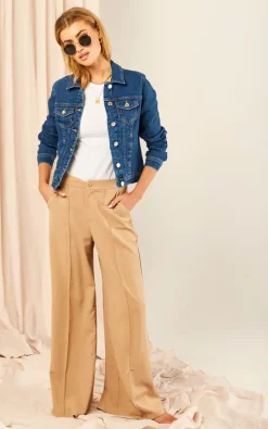 ONLY Long Sleeve Denim Jacket In Medium Blue -DRESSES SHOP 2023 02 10 Jen Freya Only42436