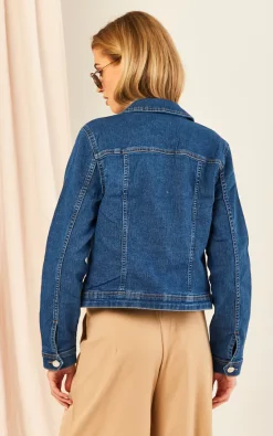 ONLY Long Sleeve Denim Jacket In Medium Blue -DRESSES SHOP 2023 02 10 Jen Freya Only42462