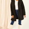 TENKI LONDON Black Oversize Teddy Winter Coat Jacket