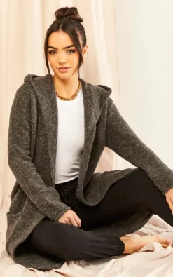 MOE Graphite Hooded Long Cardigan -DRESSES SHOP 2023 02 17 Jen Mollie Moe43988