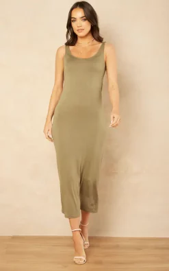 Pieces Sleeveless Maxi Dress With Scoop Neck In Light Khaki 6 Pieces Sleeveless Maxi Dress With Scoop Neck In Light Khaki -DRESSES SHOP 2023 02 24 Jen Mollie Vila47781
