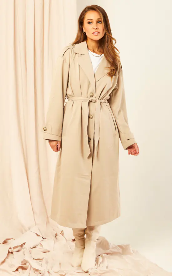 ONLY Trench Coat In Beige 1 ONLY Trench Coat In Beige
