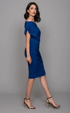 ATOM LABEL Oxygen Dress – Off Shoulder Ruched Bodycon – Cobalt 6 ATOM LABEL Oxygen Dress – Off Shoulder Ruched Bodycon – Cobalt -DRESSES SHOP Atom Label Oxygen 001 NA 16 Walk A