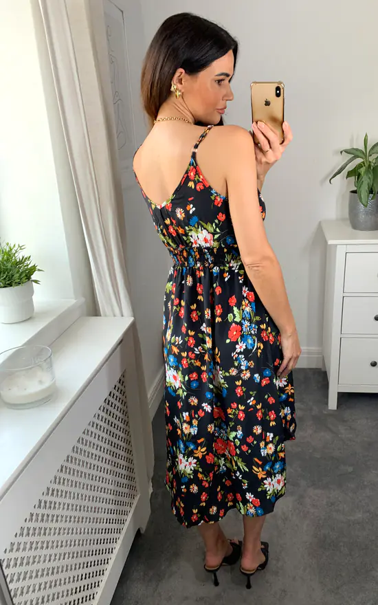 D.Anna Cami Midi Smock Dress In Mulcolour Floral Print 4 D.Anna Cami Midi Smock Dress In Mulcolour Floral Print - Image 4