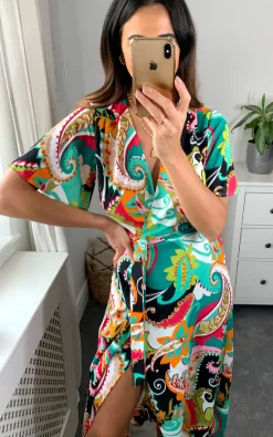 D.Anna Multicolour Paisley Floral Wrap Dress With Belt Fastening 6 D.Anna Multicolour Paisley Floral Wrap Dress With Belt Fastening -DRESSES SHOP D.anna naomi 20.06.2265