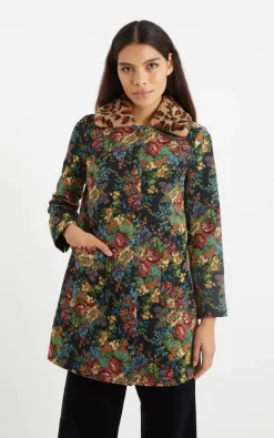 Louche Dryden Flower Mix Jacquard Coat -DRESSES SHOP DRYDEN FLOWERMIX AUTUMN 22 1