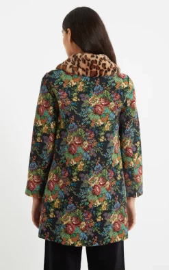 Louche Dryden Flower Mix Jacquard Coat -DRESSES SHOP DRYDEN FLOWERMIX AUTUMN 22 2