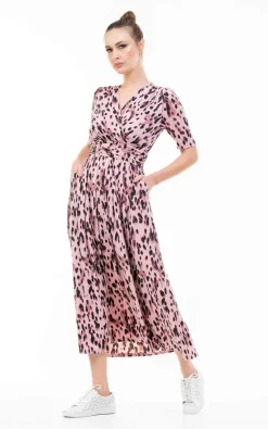 JOLIE MOI Coleen Jersey Maxi Dress, Pink Abstract -DRESSES SHOP FD621133PinkAbstract 1
