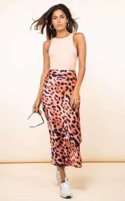 Dancing Leopard Renzo Skirt In Plorange