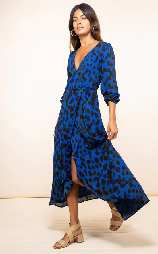 Dancing Leopard Jagger Dress In Blue Leopard 2 Dancing Leopard Jagger Dress In Blue Leopard - Image 2