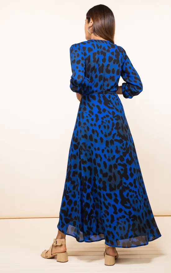 Dancing Leopard Jagger Dress In Blue Leopard 3 Dancing Leopard Jagger Dress In Blue Leopard - Image 3