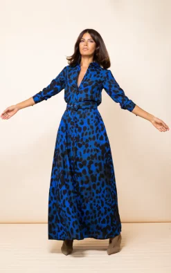 Dancing Leopard Dove Dress In Blue Leopard -DRESSES SHOP FINAL 36 DL Ibiza SQ 24 10 2020 RAW7167