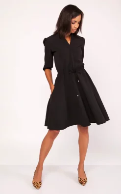 Lanti Universal Dress With A Flared Bottom In Black