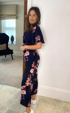 Girl In Mind Trixie Angel Sleeve Culotte Jumpsuit Navy Floral -DRESSES SHOP IMG 6183