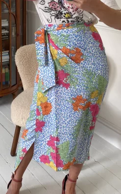 D.Anna Tropical Leopard Midi Wrap Skirt In Multicolour -DRESSES SHOP IMG 9755 1