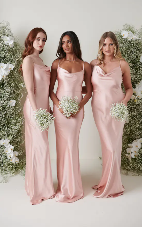 Pretty Lavish Keisha Maxi Bridesmaid Dress Matte True Blush 1 Pretty Lavish Keisha Maxi Bridesmaid Dress Matte True Blush