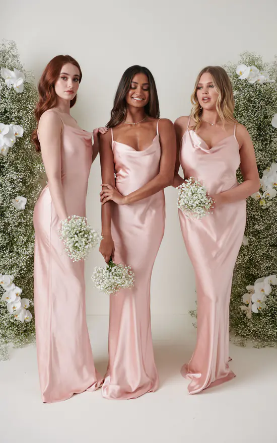 Pretty Lavish Keisha Maxi Bridesmaid Dress Matte True Blush 3 Pretty Lavish Keisha Maxi Bridesmaid Dress Matte True Blush - Image 3