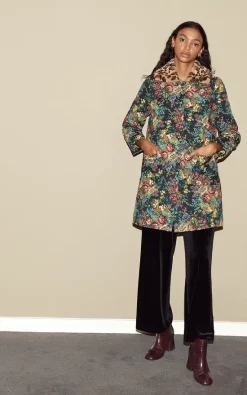 Louche Dryden Flower Mix Jacquard Coat