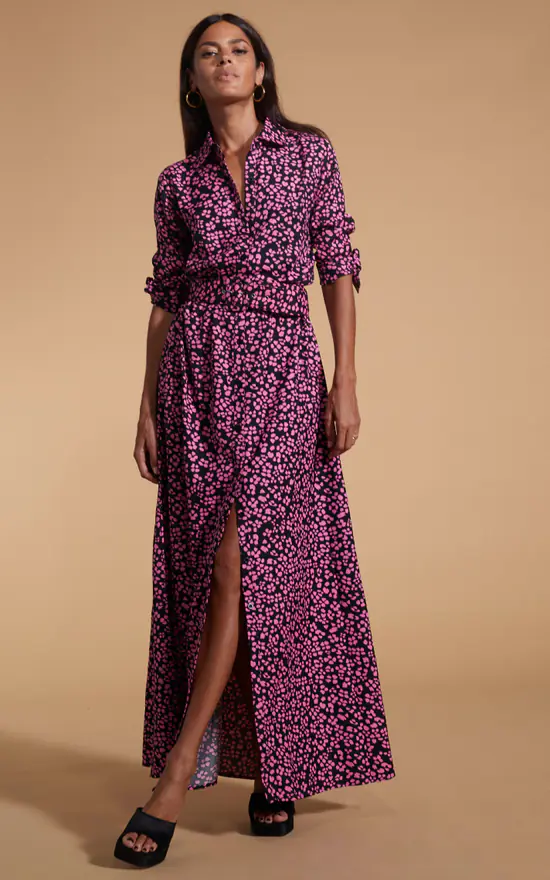 Dancing Leopard Dove Dress In Pink On Black Leopard 2 Dancing Leopard Dove Dress In Pink On Black Leopard - Image 2