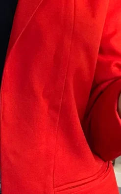 Anastasia Fashions Anastasia Red 3/4 Sleeve Roll Cuff Blazer -DRESSES SHOP Sasha anastasia 11.04.228