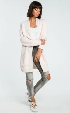 MOE Powder Long Open Cardigan