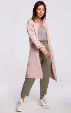 MOE Comfy And Cozy Cardigan In Pink