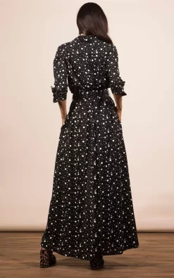 Dancing Leopard Dove Dress In Black Speckle -DRESSES SHOP dove dress in black speckle image2