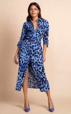 Dancing Leopard Alva Midi Shirt Dress In Bright Blue Leopard Recycled Materials 6 Dancing Leopard Alva Midi Shirt Dress In Bright Blue Leopard Recycled Materials -DRESSES SHOP final 21 DL SQ 29 12 20211663