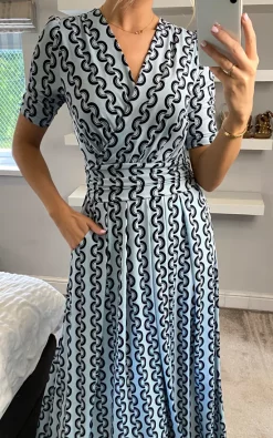 JOLIE MOI Genesis Wrap Front Maxi Dress, Light Blue -DRESSES SHOP joliemoi sasha 20.04.222