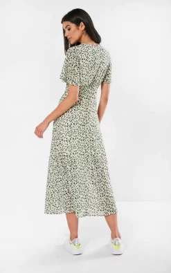 Marc Angelo Angel Sleeve Midi Dress In Green 7 Marc Angelo Angel Sleeve Midi Dress In Green -DRESSES SHOP karla angel sleeve midi dress in green 4 1