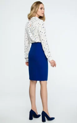 MOE Royal Blue Wrap Pencil Skirt 5 MOE Royal Blue Wrap Pencil Skirt -DRESSES SHOP s127 royalblue 2