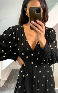 Traffic People Black And Gold Sequin Dress -DRESSES SHOP trafficpeople naomi 10.05.2254