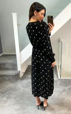 Traffic People Black And Gold Sequin Dress -DRESSES SHOP trafficpeople naomi 10.05.2255